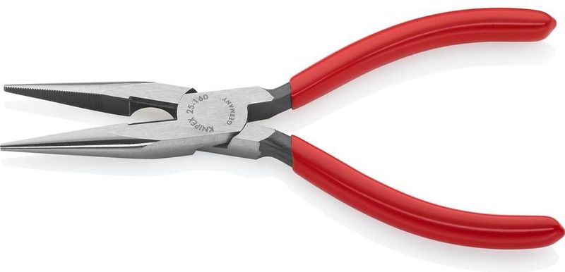 Knipex 25 01 160 Elektronik- u. Feinmechanik Flachrundzange Gerade Vanadium Elektrostahl 160 mm