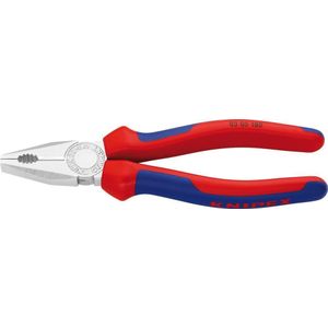 Combinatietang verchroomd met meercomponentengrepen 160mm KNIPEX