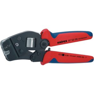 KNIPEX 97 53 18 Twistor16 zelfinstellende krimptang met draaibare krimpkop met meer-componentengrepen verchroomd 200 mm