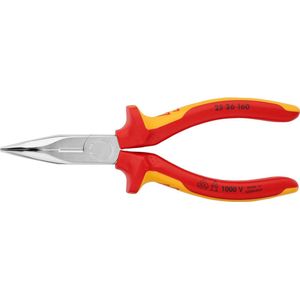 Knipex 25 26 160, Diagonale Zange, Chrom-Vanadium-Stahl, Kunststoff, Orange, Rot, 160 mm, 144 g