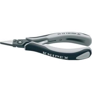 Knipex 34 12 130 ESD ESD Flachzange Gerade Chrom-Vanadium Kugellagerstahl 135 mm