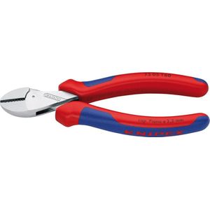 Compacte zijsnijtang verchroomd met kunststof grepen 160mm KNIPEX