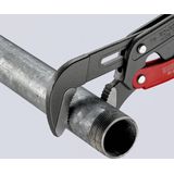 Knipex Pijptang S-vormig met snelle instelling grijs poedergelakt, met kunststof bekleed 420 mm 83 61 015