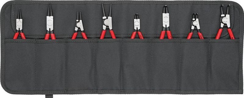 Knipex - Set Borgringtangen - 8-delig - Kleur: Zwart - Materiaal: Staal