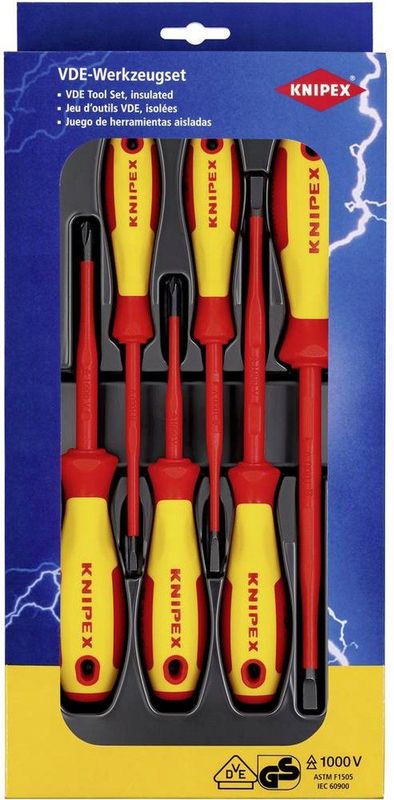 KNIPEX Schroevendraaierset - VDE - Chroom Vanadium - 6 Stuks