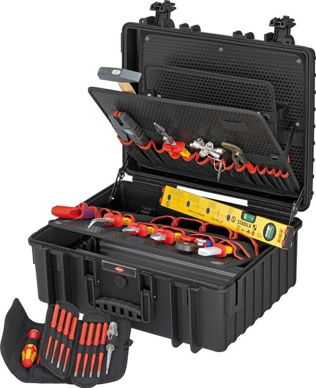 Knipex Robust 34 Elektro 00 21 36 Gereedschapskoffer (met Inhoud) Elektricien 26-delig