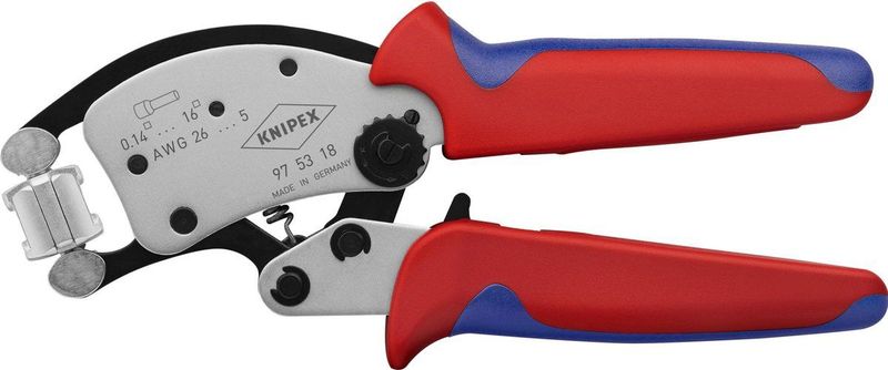 Knipex - Twistor16 97 53 18 - Krimptang - Geschikt voor Adereindhulzen 0.14 Tot 16 Mm²