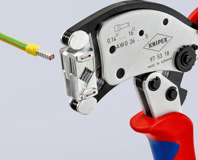 Knipex - Twistor®16 97 53 18 SB - Krimptang - 0.14 tot 16 mm² - Licht en Handzaam Gereedschap