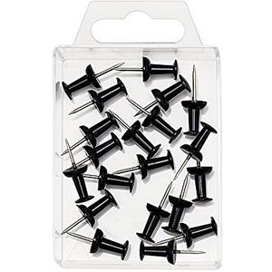 Wedo 54101 Diabolo punaises, 20 stuks, zwart