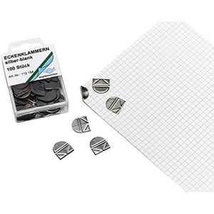 10 x Wedo Eckenklammer silber VE=100 Stück