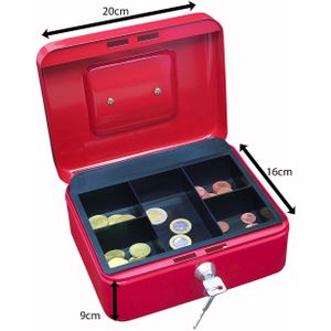 Wedo Geldkassette Größe 2, Rød, 5,08 cm (2), 200 x 160 x 90 mm