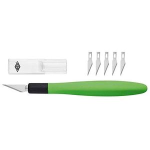 WEDO 7852199 Cutter Comfortline (met softgrip inclusief 5 reservemesjes en beschermkap) appelgroen/zwart