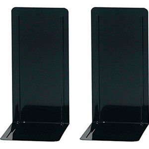Wedo 1021201 boekensteun, 2 stuks, zwart