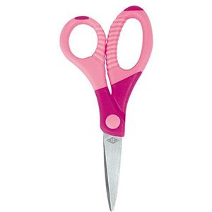 Wedo 773509 Knutselschaar (Gripy 5 inch punt, van roestvrij staal, 13 cm) roze