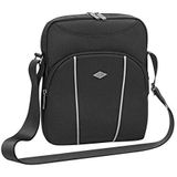 Wedo 595601 Business Messenger Bag voor tablets tot 10,5 inch, van polyester, veel vakken, fleece voering, verstelbare schouderriem, 25,0 x 7,5 x 29,5 cm zwart