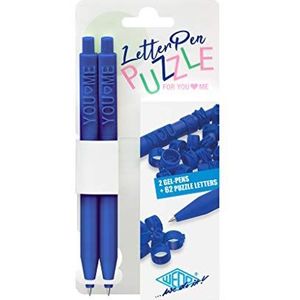 WEDO Kugelschreiber LetterPen PUZZLE blau, Schreibfarbe: blau, 2 St.