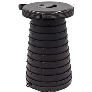 WEDO SITTOGO®NXT Telescoopkruk, campingkruk, TÜV & GS getest, verbeterde tweede generatie, gewicht 1,27 kg, draagkracht 150 kg, kleur zwart