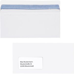 MAILmedia Briefumschläge DIN lang+ mit Fenster selbstklebend
