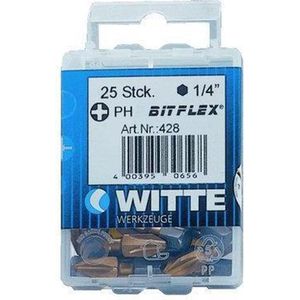 Witte phillips bit Bitflex [25x] - 1/4'' - PH 2 - 25 mm