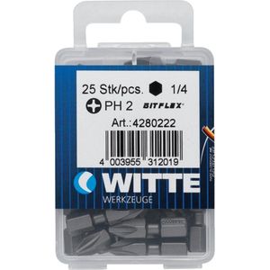 Witte bitflex bits 1/4"" - pzd2x25mm (25st)