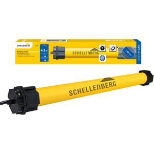 Schellenberg 20610 rolluikmotor MAXI Standard 10 Nm, buismotor voor 60 mm as, tot 4,2 m2 rolluikoppervlak, set incl. wandlagers