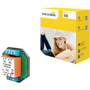 Schellenberg 24201 Rolluikrelais voor gelijktijdige bediening van 2 rolluikmotoren via een schakelaar of timer, centraal voor comfortabele rolluikbediening, inbouw
