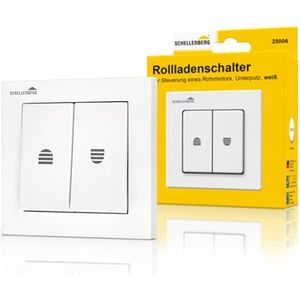 Schellenberg - 25006 - Rolluikschakelaar - Dubbele Tuimelschakelaar - Inbouwdiepte 30 mm