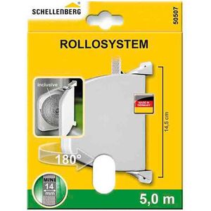 Stoffer en blik - Rolluikriem - Wit - Draaiend - 28 x 159 x 120 mm