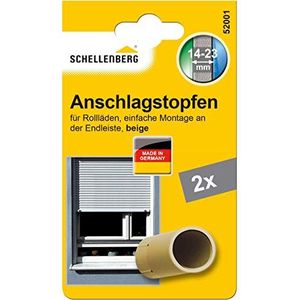 Schellenberg 52001 Rolluikstopper, aanslagstop voor rolluiken, 2 stuks, dubbelpak, beige