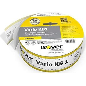 Isover Vario KB 1 40 m x 60 mm eenzijdig plakband voor overlappingen in het interieur