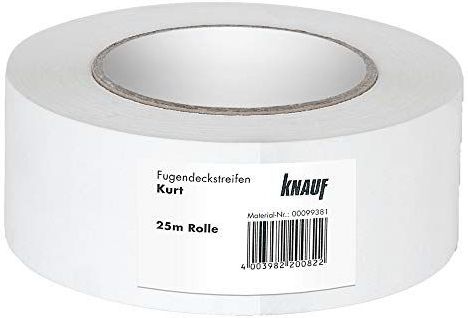Knauf - Vezelband - Witte Scheurvaste Wapeningsstrips - 50 mm Breed - 25 m Lang