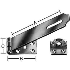 VORMANN Sicherheitsüberfalle L.85 mm H.35mm STA blau verzinkt - 000021140Z