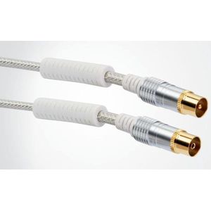 Schwaiger VDAN220 051 coax-kabel 2 m F-type Zilver, Wit