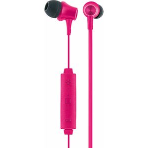 SCHWAIGER -KH710BTP 511- Hoofdtelefoon | Bluetooth | In-Ear hoofdtelefoon | geïntegreerde kabelmicrofoon | verbonden door nekband | 3 verschillende siliconen oorkussens inbegrepen | roze