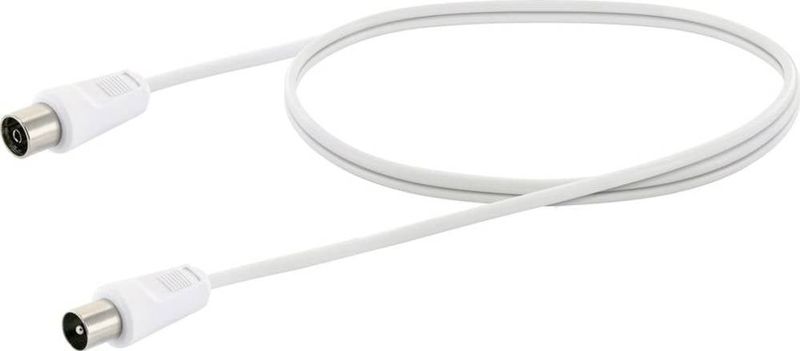 Schwaiger Antenne, Satelliet Aansluitkabel [1x IEC-stekker - 1x IEC-bus] 1.5 m Wit