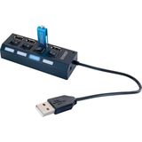 Schwaiger - USB Hub - Docking Station - Zwart - 4 Poorten - USB 2.0