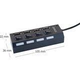 Schwaiger - USB Hub - Docking Station - Zwart - 4 Poorten - USB 2.0