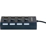 Schwaiger - USB Hub - Docking Station - Zwart - 4 Poorten - USB 2.0