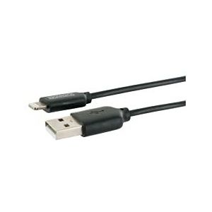 Schwaiger LKF015L 533 Lightning-kabel voor smartphone/mp3-speler, 0,15 m, zwart