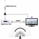 Schwaiger - ANT04DTA - DVB-T Antenne - Zwart - Actief met Magneetvoet
