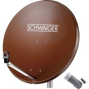 Schwaiger - Satellietinstallatie - Satellietschotel 80 cm - Steenrood - LNB 1 Aansluiting