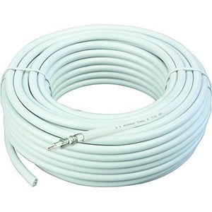 Schwaiger Gmbh - Schwaiger Koaxialkabel KOX13550 052 (135dB) weiß, 50,0m, 5-fach geschirmt, ohne f Stecker Antennen & Koaxkabel