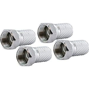 Schwaiger GmbH FST8004 531 stekker, 8 mm, zilver, 4 stuks