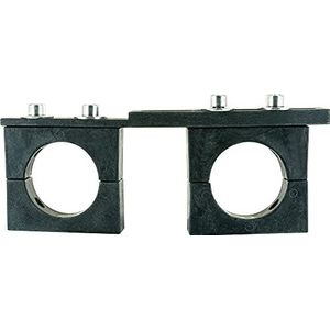 SCHWAIGER -9475- LNB beugel dubbel | LNB beugel 40 mm | universele LNC beugel | beugel voor 2 LNB-s | dubbele LNB beugel | dubbele multifeed beugel | twee satellietposities | aluminium | zilver