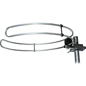 SCHWAIGER Radio antenne, FM-ringdipool, antenne, radio-ontvangst, analoog, dakantenne, 87,5-108 MHz, met symmetrieoverdracht, mastklem, 32-60 mm, voorgemonteerd, aluminium