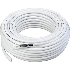 Schwaiger Koaxialkabel 110 dB 20m Ring weiss