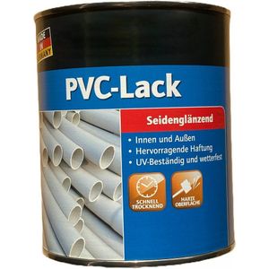 PVC lak / kunststof lak - lichtgrijs - 750ml - zijdeglans - binnen en buiten - UV bestendig - weerbestending - sneldrogend - geschikt voor o.a. platen, kozijnen, etc.