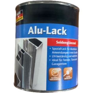 metaallak / aluminiumlak / aluminium verf - zwart- glans - 750ml - 5m2 rendement - binnen en buiten - voor kozijnen, ramen en