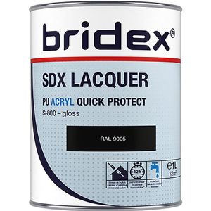 Bridex SDX Lacquer lak acryl 1L RAL 9005 hoogglans