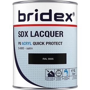 Bridex SDX Lacquer lak acryl 1L RAL 9005 zijdeglans